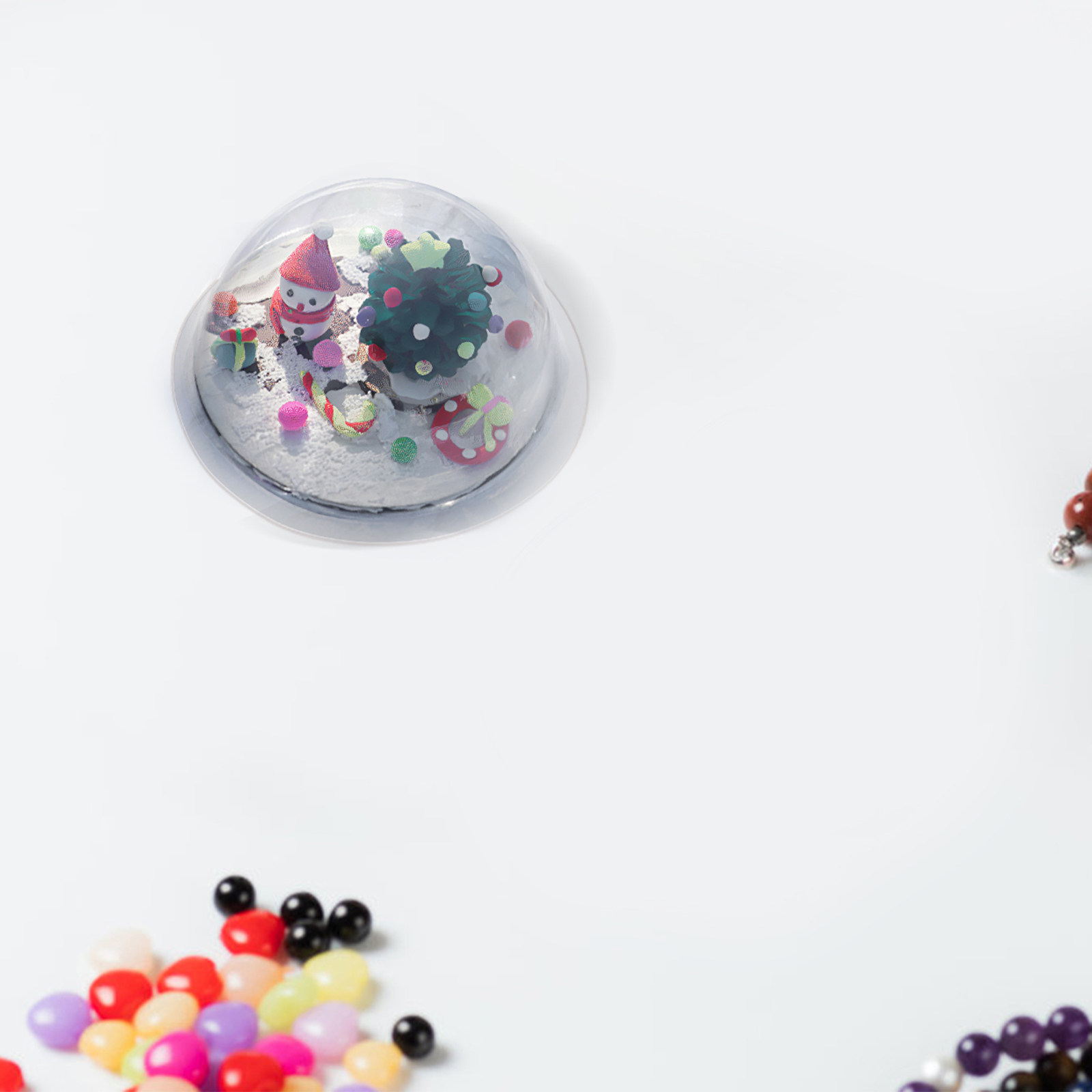 30Pcs Plastic Hemisphere Ornam - Plastic Dome Clear 评论和价格